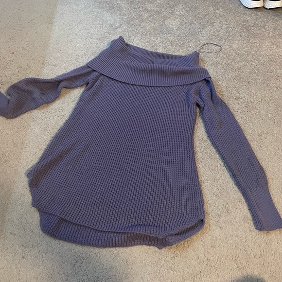 Francesca's Collections Dresses & Skirts - Gorgeous purple off the shoulder sweater dress. NWOT